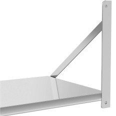 Væghylde Foldbar rustfrit stål 120x45cm