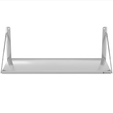 Estante de pared de acero inoxidable plegable 120x45cm