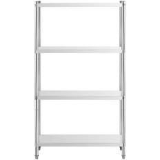 Rustfritt stål rack 4 hyller 90x60cm høy 180 cm