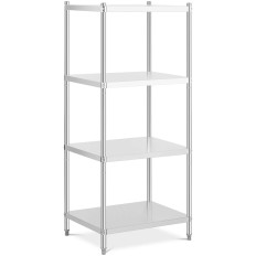 Roestvrijstalen rack 4 planken 80x60cm Hoge 180cm
