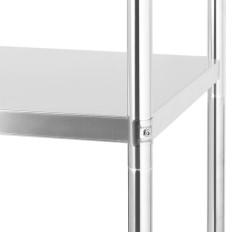 Roestvrijstalen rack 4 planken 80x60cm Hoge 180cm