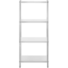 Rack de aço inoxidável 4 prateleiras 80x60cm alta 180cm