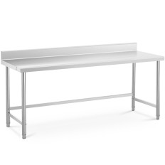 Stolní pracovní stůl z nerezové oceli s Rant 200x70cm