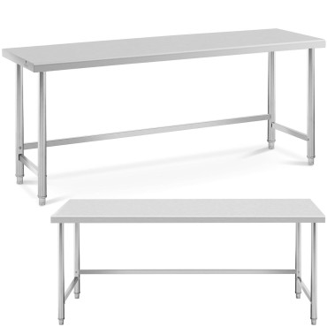 Tabela nerjavečega jekla WorkTop 200x70cm