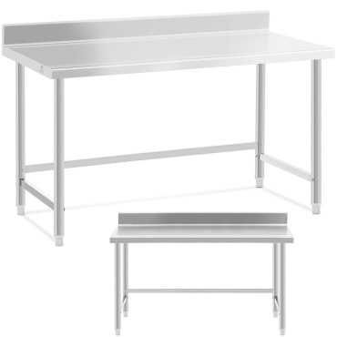 Mesa de aço inoxidável da mesa de trabalho com RANT 150X70cm