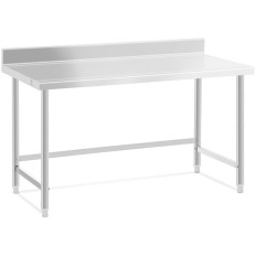 TABEL WERKTOP Roestvrijstalen tafel met rant 150x70cm