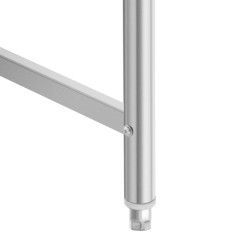 TABEL WERKTOP Roestvrijstalen tafel met rant 150x70cm