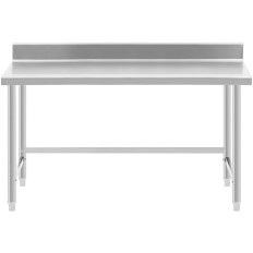 Bordpladeplade rustfrit stålbord med rant 150x70cm