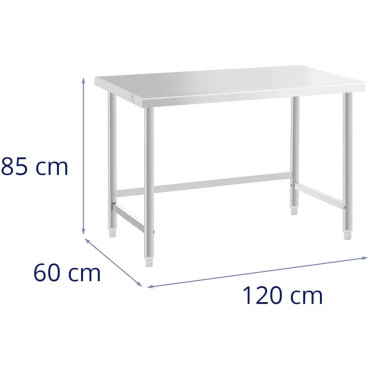 Tabla de acero inoxidable de acero 120x60cm
