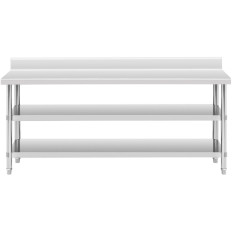 Taulukko Työtason ruostumaton teräs taulukko Rant 2 Hyllyt 200x60cm