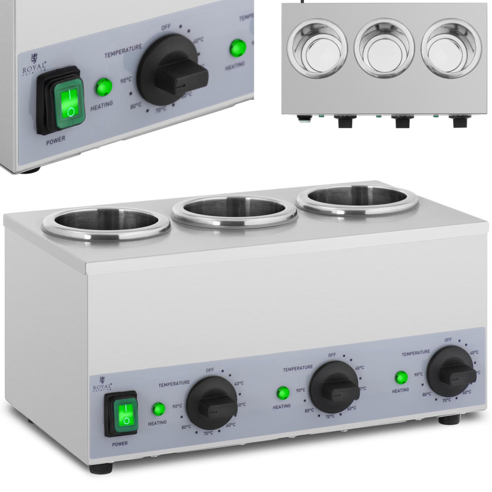 Buteliukai karšto vandens buteliuose Triple 3 šildymo zonos 3x1l