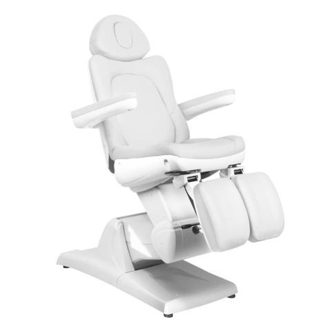 Elektrischer Kosmetikstuhl Azzurro 870s Pediküre 3 Motoren Weiß — Seitenansicht