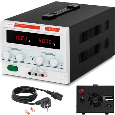 Pulso laboratorijos maitinimo šaltinis S-LS-77 0-60V 0-10A DC