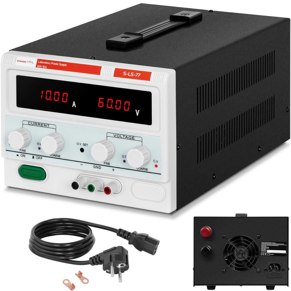 Fonte de alimentação de laboratório de pulso S-LS-77 0-60V 0-10A DC