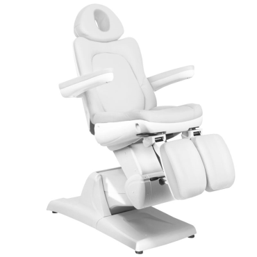 Poltrona cosmetica elettrica Azzurro 870s pedicure 3 motori bianca — vista laterale
