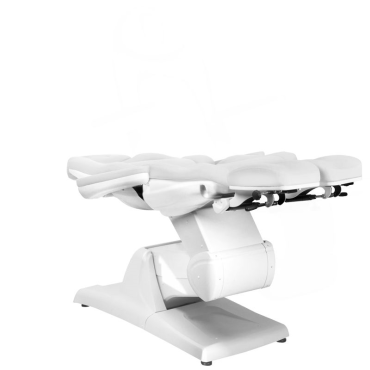 Elektrické kozmetické kreslo Azzurro 870s pedikúra 3 motory biele — bočný pohľad