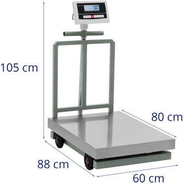 Platform scale 80x60cm Mobile warehouse 1000kg / 0.2kg