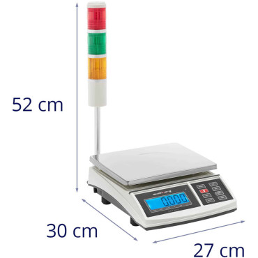 Post skala ar LCD 3kg / 1g gaismas signāla kolonnu