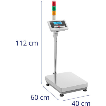 Uzglabāšanas platformas skala ar LCD signalizācijas kolonnu 300kg / 0.005kg