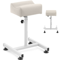Cosmetische voetsteun voor pedicure 24x22cm hoog. 47-67cm - romig