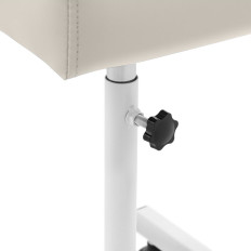 Kosmetische Fußstütze für Pediküre 24x22cm hoch. 47-67cm - cremig