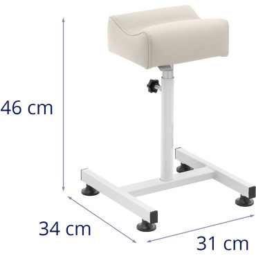 Kozmetični nosilec za pedikuro 24x22cm visoko. 47-67cm - kremasta