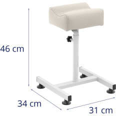 Cosmetic footrest for Pedicure 24x22cm High. 47-67cm - Creamy