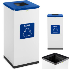 Mand stalen container voor segregatie van afval van afvalpapier 30.5x30.5x70cm 60l
