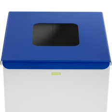 Conteneur en acier panier pour la ségrégation des déchets de papier usé 30.5x30.5x70cm 60l