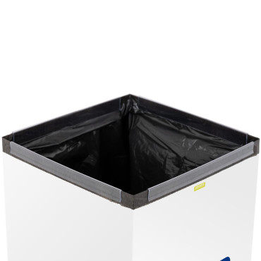 Korg Stålbehållare för segregering av avfallspapper 30.5x30.5x70cm 60l