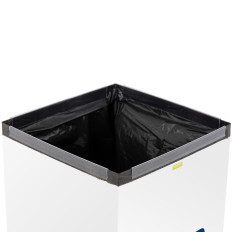 Groza tērauda tvertne atkritumu papīra atkritumu segregācijai 30.5x30.5x70cm 60l