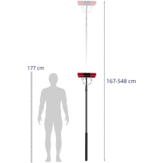 Pensel vann Teleskopisk vann Vann vaske slange nivå vaske solpaneler lengde. 5.5m