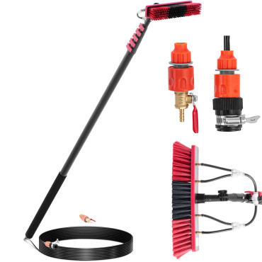 Šepečių vandens teleskopinis vandens vandens plovimo žarnos lygis plaunamas saulės kolektorių ilgis. 8.9m