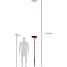 Escova Água Telescópica Água Água Lavagem de Água Lavagem de Lavagem de Painéis Solares. 8.9m