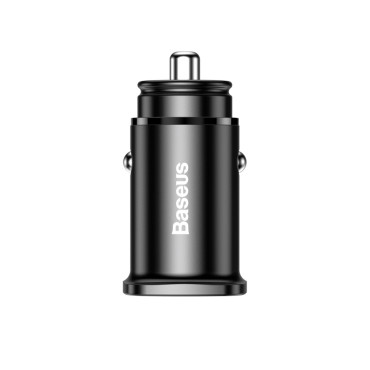 Carregador de carro inteligente com 2 portas USB e USB-C QC PD Black