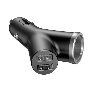Y-type 2x USB auto lādētājs + vieglāks 3.4a cigarešu slots