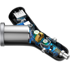 Y-type 2x USB auto lādētājs + vieglāks 3.4a cigarešu slots