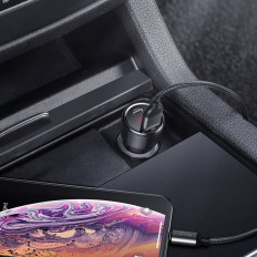 Auto lādētājs Magic Series PPS QC 4.0+ QC3.0 45W 6A melns