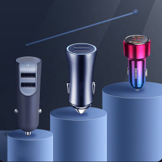 Car Charger 2x USB Magic series Dual QC 3.0 45W 6a črna
