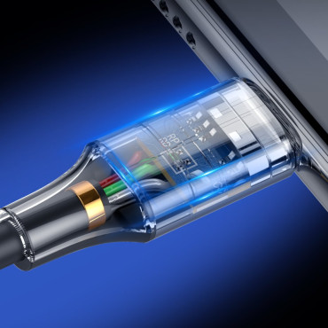 Kabel tråd i USB-flottan - USB-C Snabbladdning 3.0 3a 0.5m grå