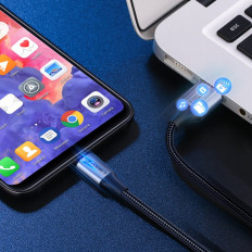 Kabel tråd i USB-flottan - USB-C Snabbladdning 3.0 3a 0.5m grå