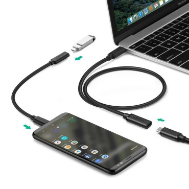 Extension cable for USB-C cable 3.1 0.5m black