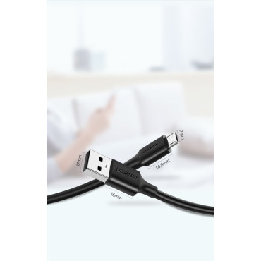 Kabel USB-kabel - Micro USB 2A 1M Svart