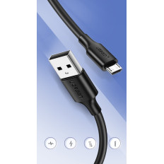 Kábel USB kábel - Micro USB 2A 1M ČIERNY