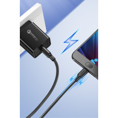 Kabel USB-kabel - Micro USB 2A 1M Svart