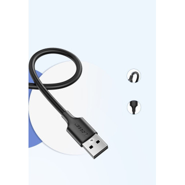 Kabeļu USB kabelis - Micro USB 2A 2m melns