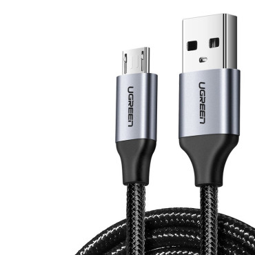 Kabel-USB-Kabel - Micro USB 1M grau