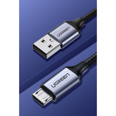 Kabel-USB-Kabel - Micro USB 1M grau