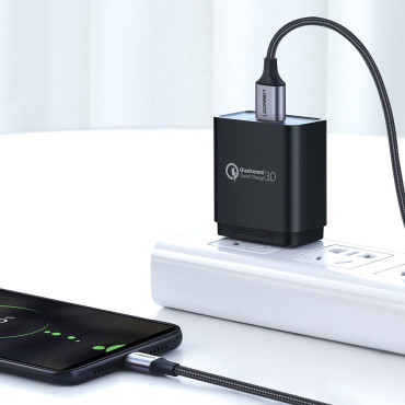 Kabel-USB-Kabel - Micro USB 1M grau