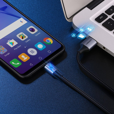 Kabel-USB-Kabel - Micro USB 1M grau